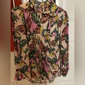 Free People Multicolor Floral Blouse